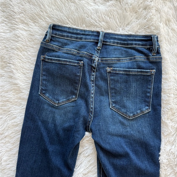 Vervet Dark Blue Raw Hem Cropped Jeans - Picture 10 of 12